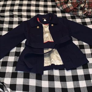 Navy J.Crew Trench Coat
